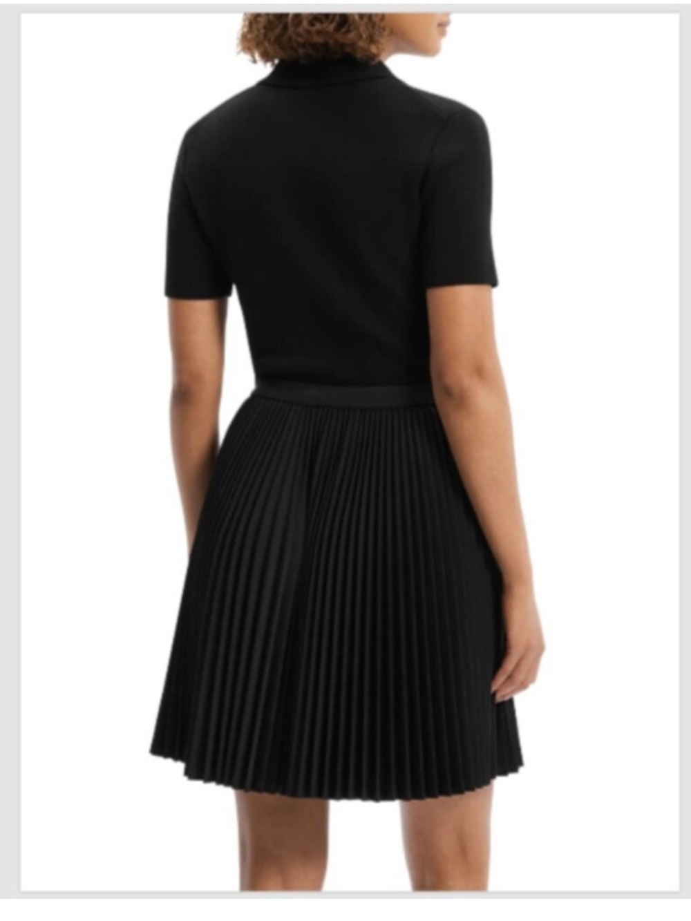 NWOT Theory Pleated Combo Polo Dress - Picture 2 of 9